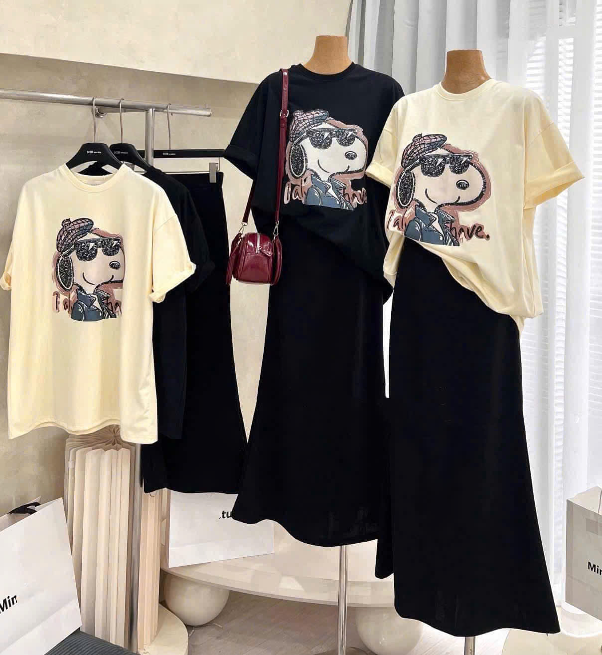 Áo Phông Nữ In Hình Siêu Cute Dáng Rộng Dễ Mặc Áo Phông Cổ Tròn Chất Cotton 2 Chiều Thoáng Mát, Áo Phông Nữ Mùa Hè.